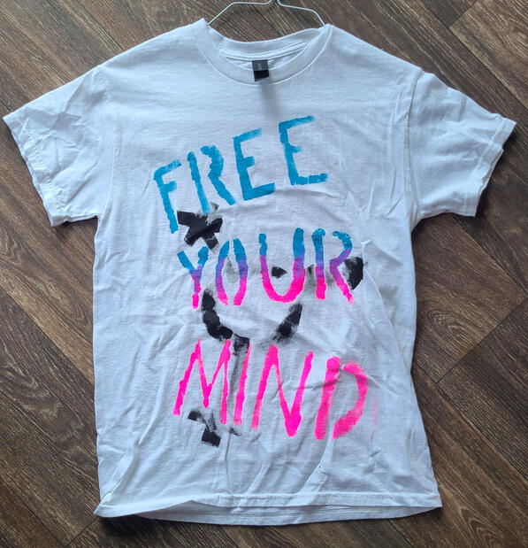 Free Your Mind (Garbage) Small White T-shirt - $20