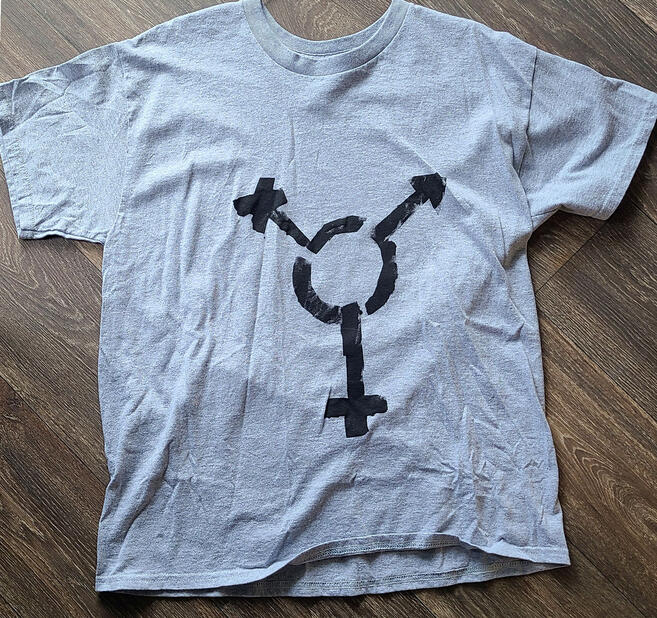 Trans Symbol Large T-Shirt Grey - $20