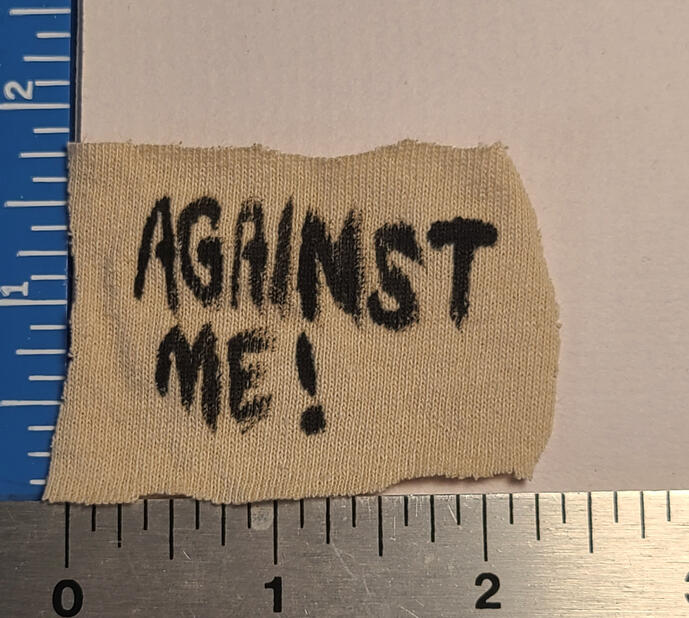 Against Me! Micropatch - Cream 2in X 3in - $2