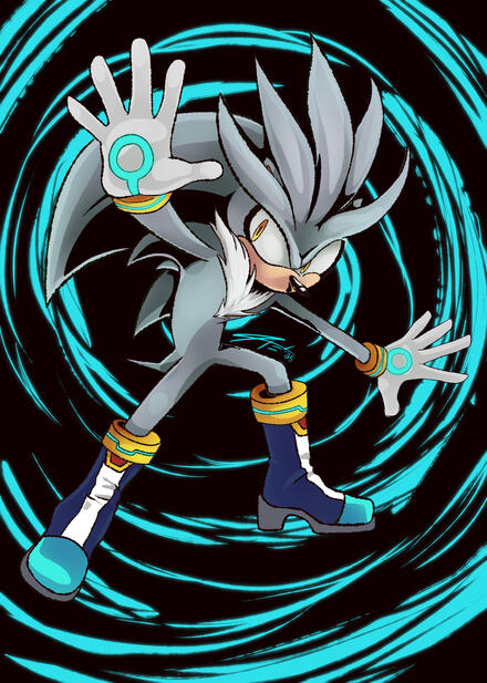 Silver the Hedgehog Telekinesis Poster 5in X 7in - $7